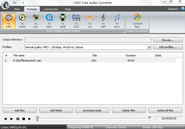 VSDC Бесплатный Аудио Конвертер