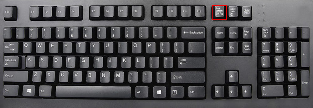 выделенная кнопка на клавиатуре