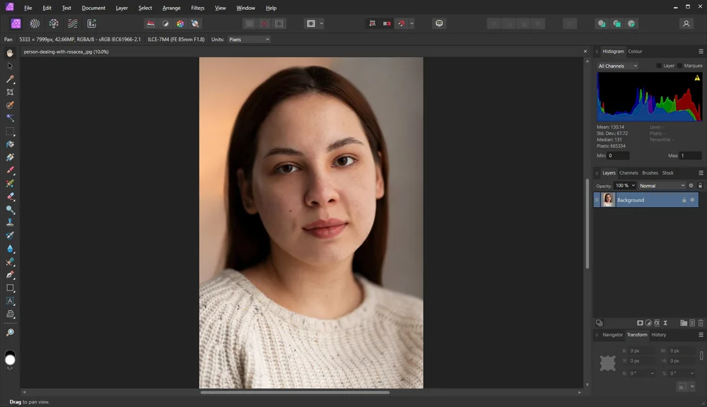 Интерфейс Affinity Photo