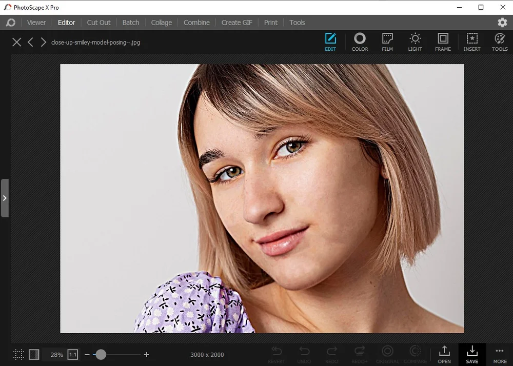 Интерфейс PhotoScape X Pro