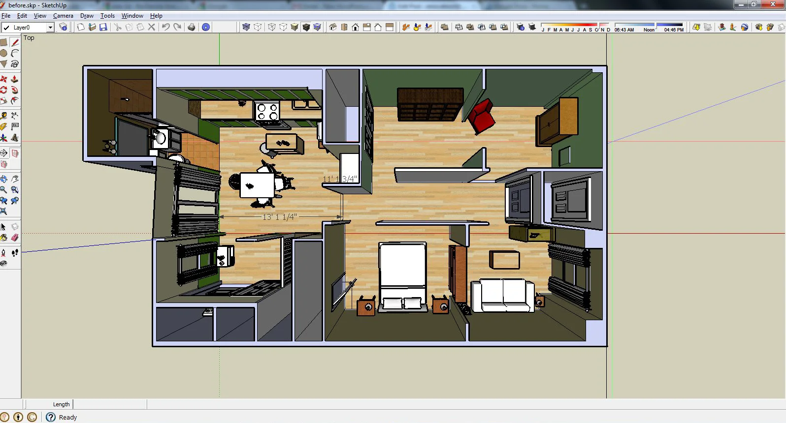 Проектирование шкафа в sketchup