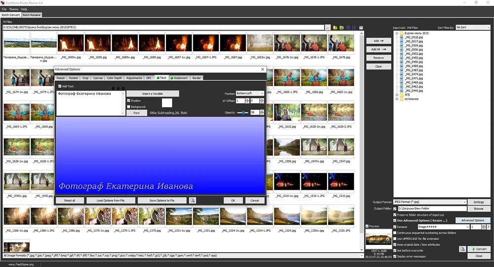 скриншот программы FastStone Photo Resizer