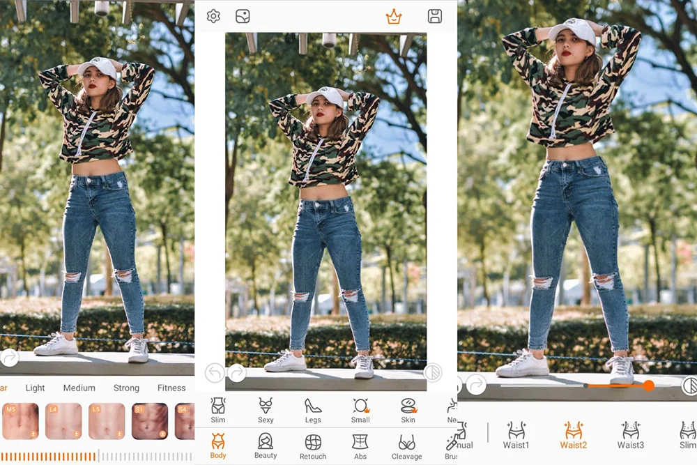 Интерфейс Body Editor & Face Slim