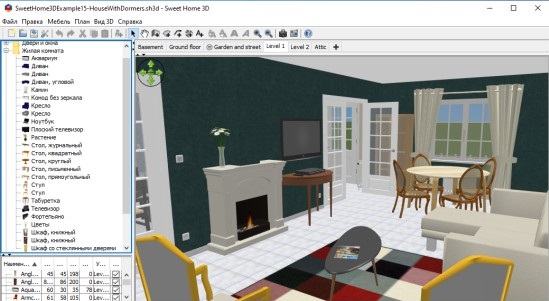Проектирование дизайна интерьера с программой Sweet Home 3D