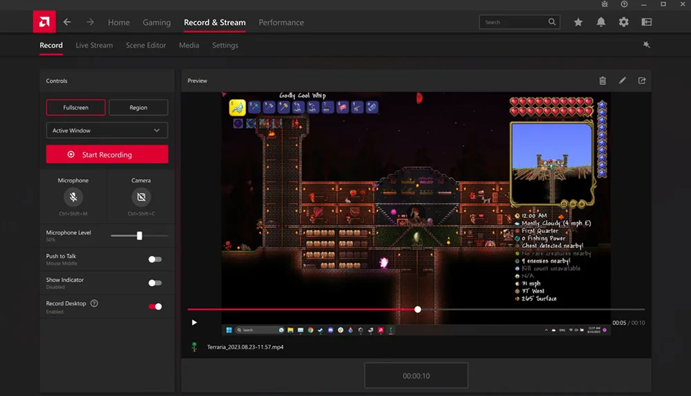 скриншот программы ReLive